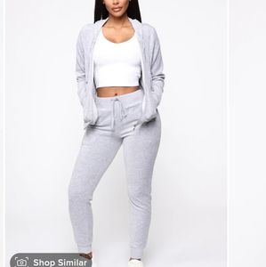 Gray sweat set